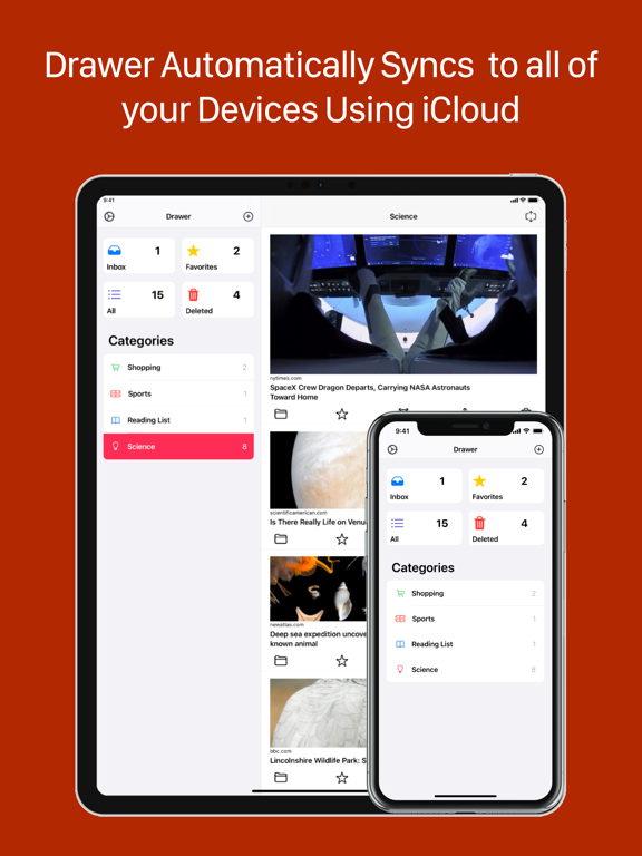 Drawer - Link Saver/Organizer iPad screenshot 4 - Productivity app
