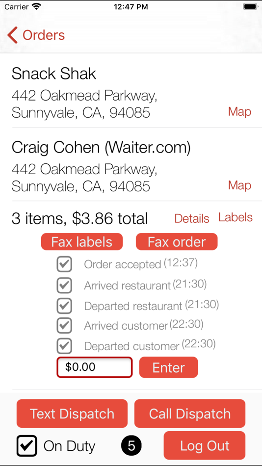 #2. Waiter.com Driver (iOS) 由: Waiter.com, Inc.