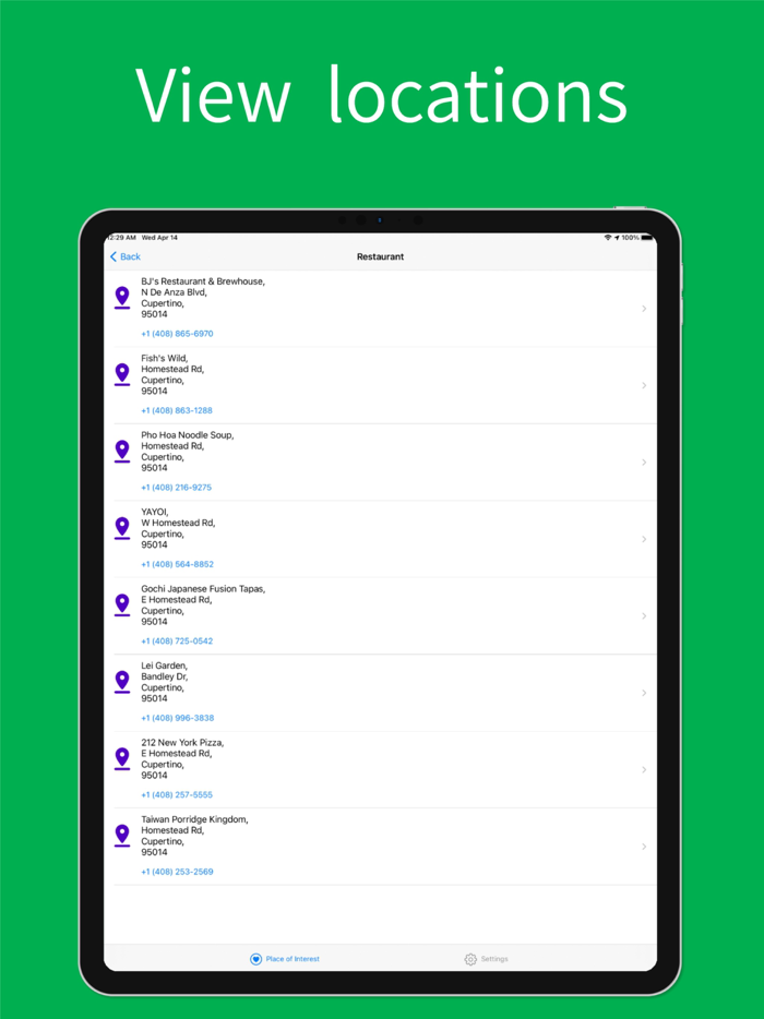 Find Nearby Place of Interests