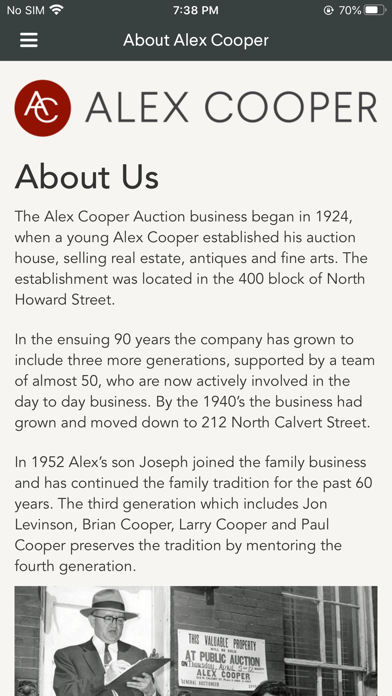 Alex Cooper Real Estate Screenshot
