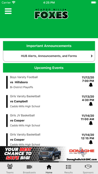 Caddo Mills Foxes Athletics Screenshot