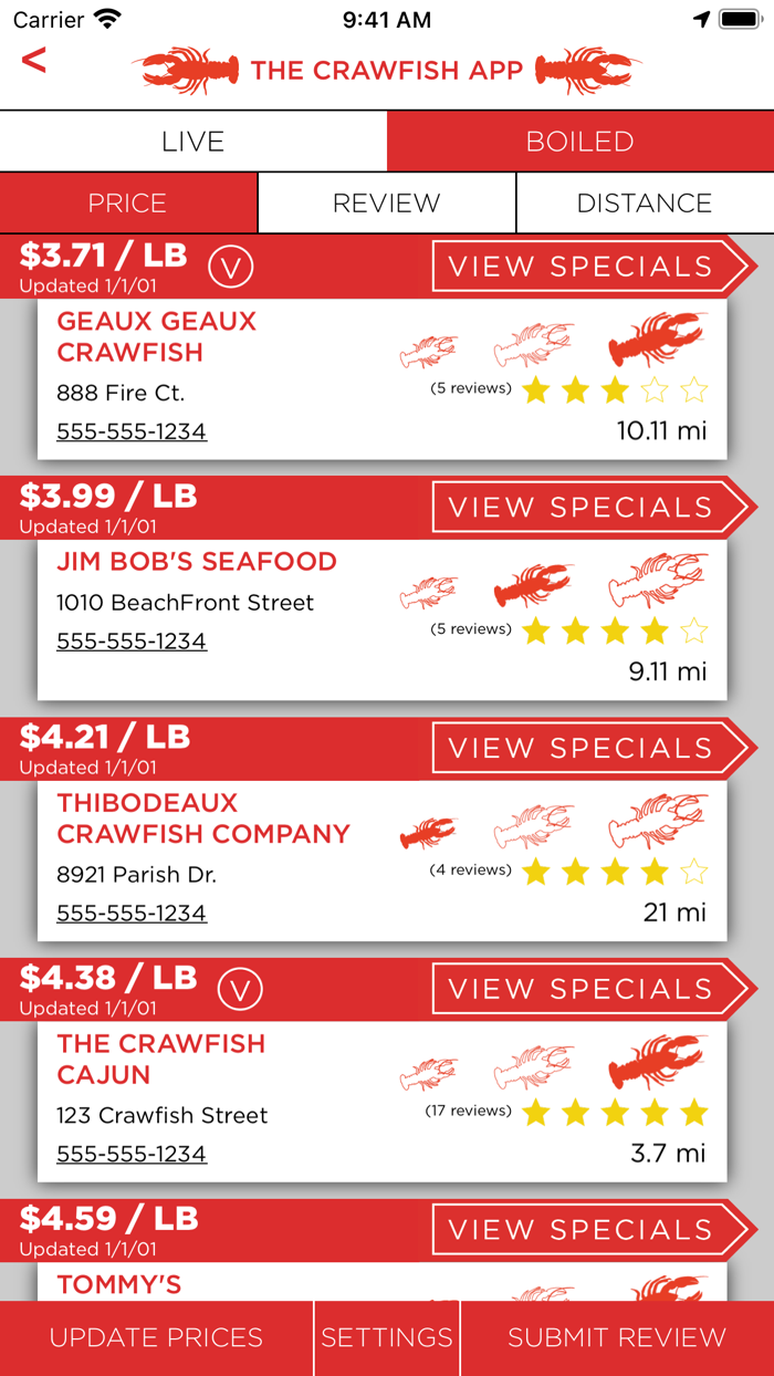 The Crawfish App