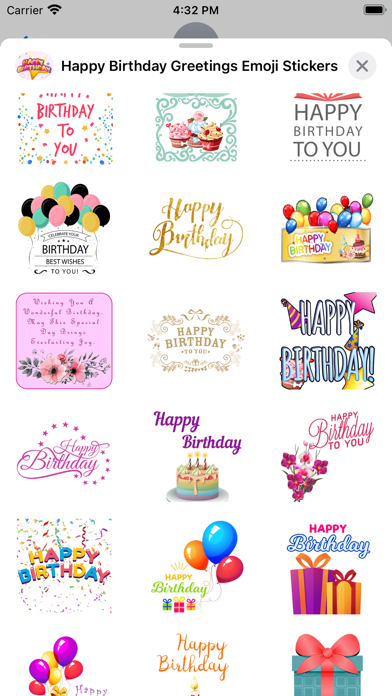 Screenshot #3 pour Wish Happy Bday Emoji Stickers