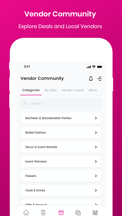 The Bridesmaids App Screenshot