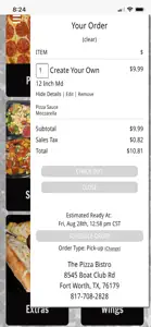 The Pizza Bistro TX screenshot #1 for iPhone
