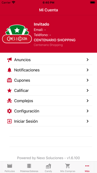 Cine de la Costa Screenshot