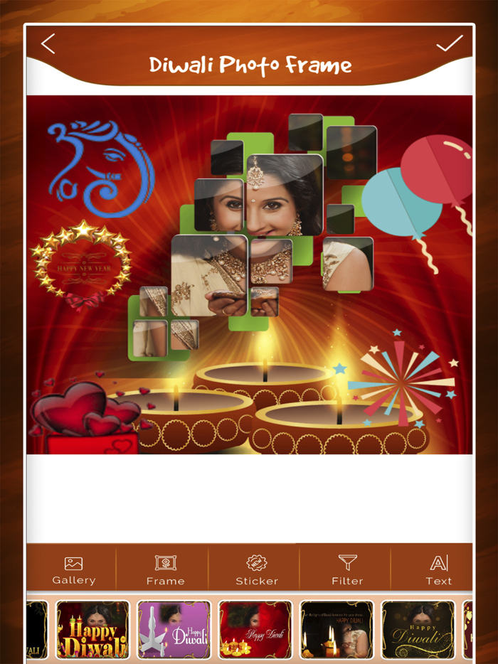 Diwali Photo Frame - Sticker