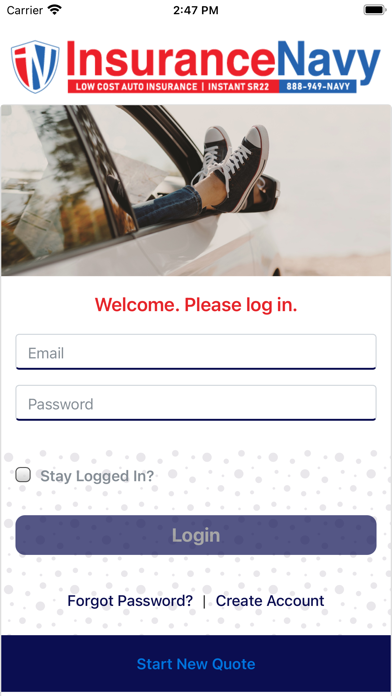 Insurance Navy - Car Insurance Screenshot