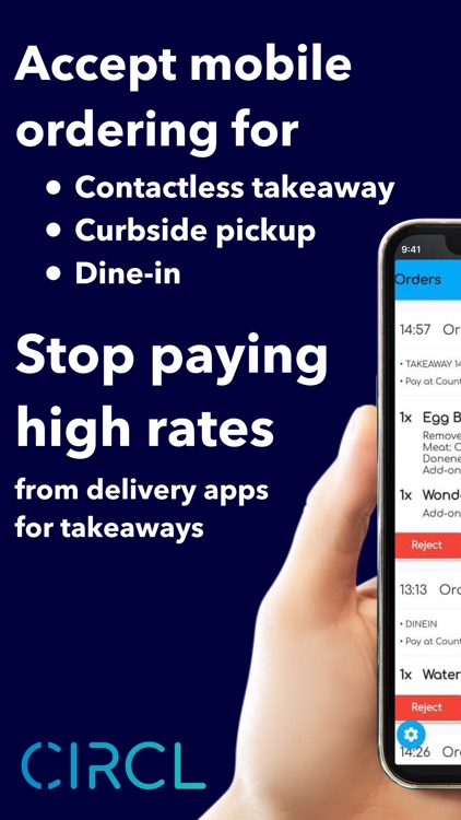 CIRCL Store–Setup F&B ordering