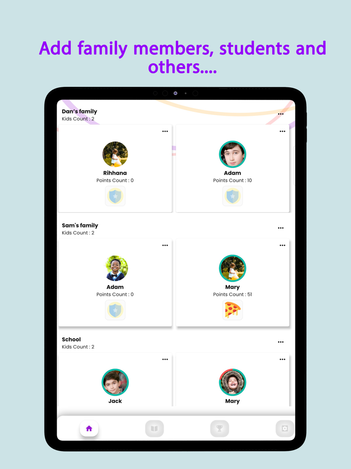 Points-Behavior tasks rewards