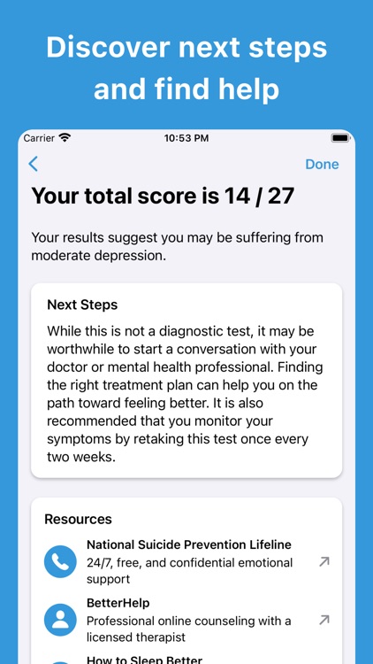 Depression Test⁺