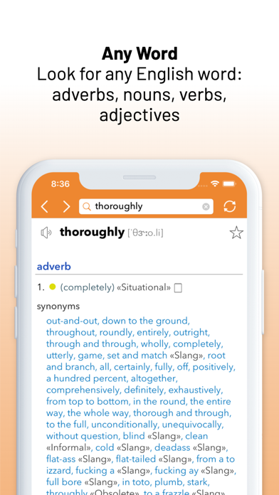 English Thesaurus Screenshot