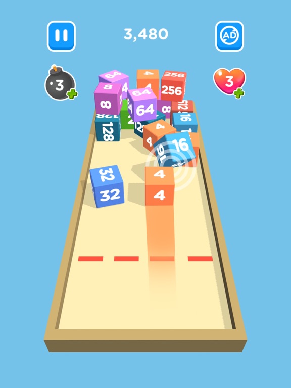 2048 Chain Cube 3D: Merge Game by ICEBEAR., JSC