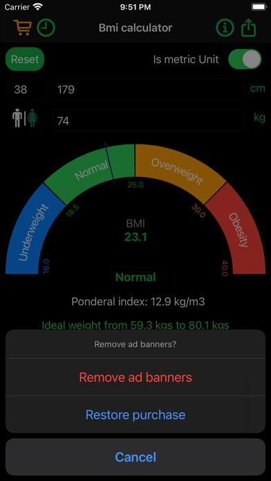 Calculate & Monitor BMI Screenshot