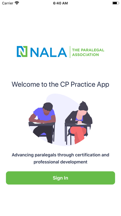 NALA CP Practice App Screenshot