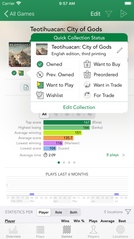 #7. Board Game Stats (iOS) Podle: Eerko Vissering