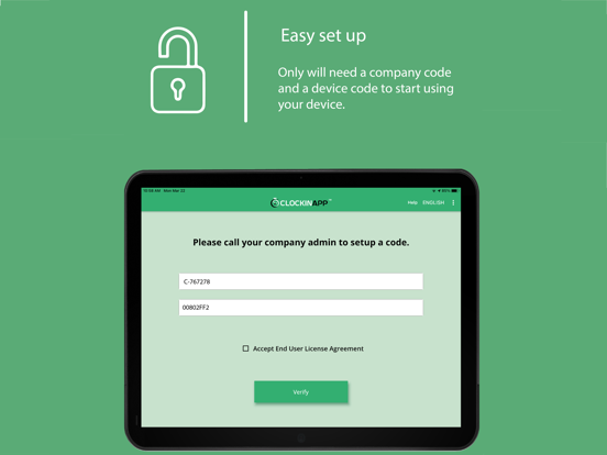 Screenshot #4 pour ClockInApp Tablet