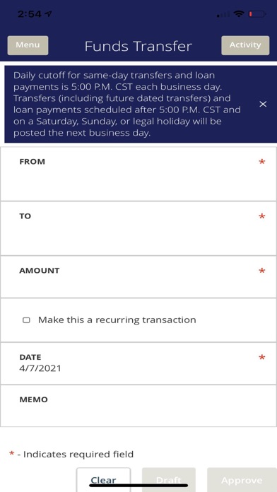 InterBank Treasury Management Screenshot