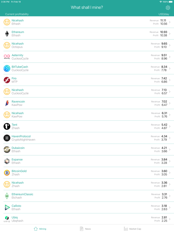 Screenshot #4 pour ProfiMine ASIC: What To Mine