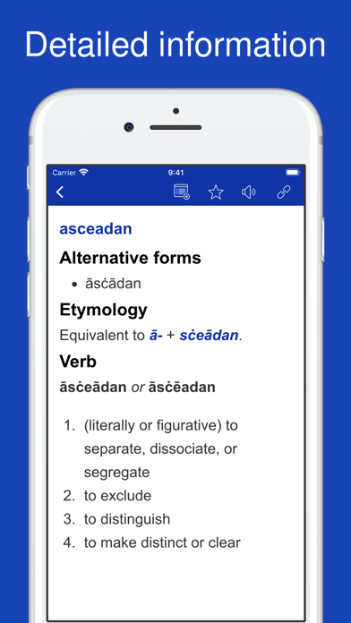 Old English Dictionary. Screenshot