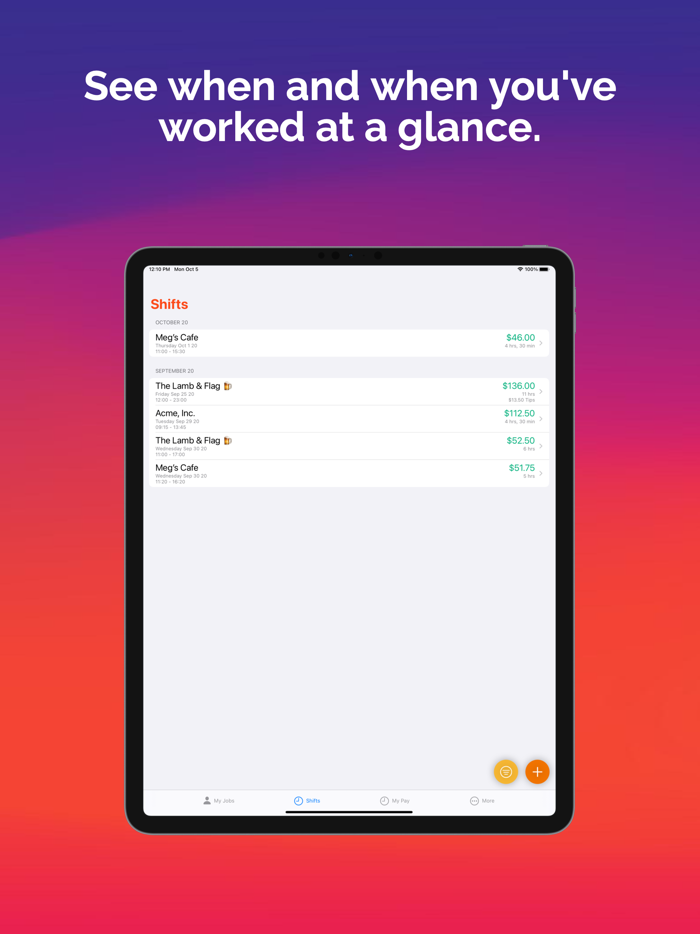 ClockIn - Hours and Pay
