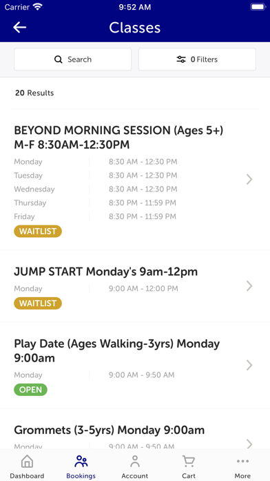 San Diego Gymnastics Screenshot