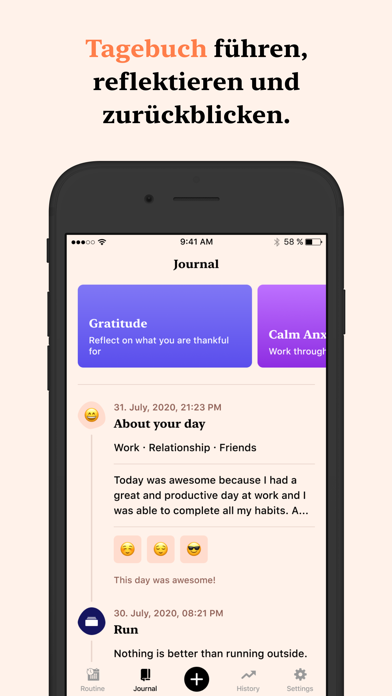 Tangerine: Self-Care & Ziele