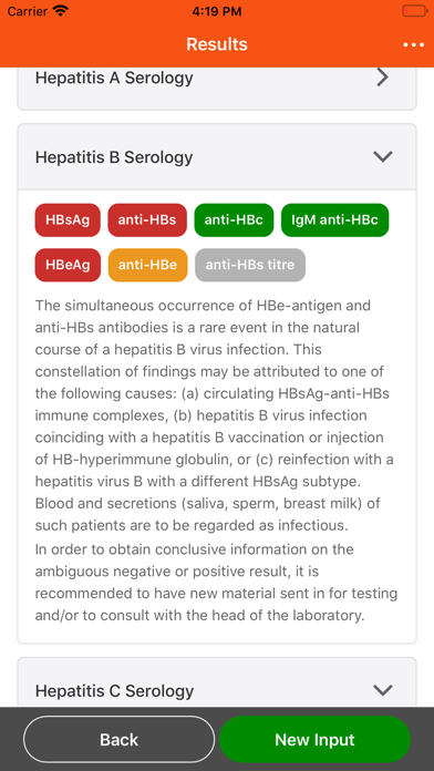 Hepatitis Serology Interpreter Screenshot