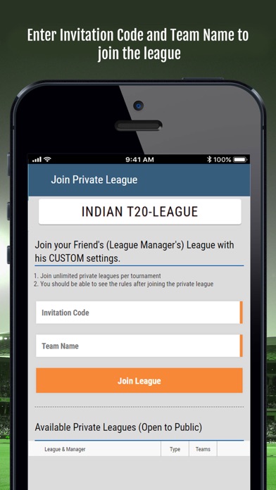 Corporate Fantasy Cricket Screenshot