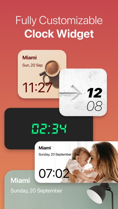 Screenshot #1 pour Clock Widget: Custom Clock App