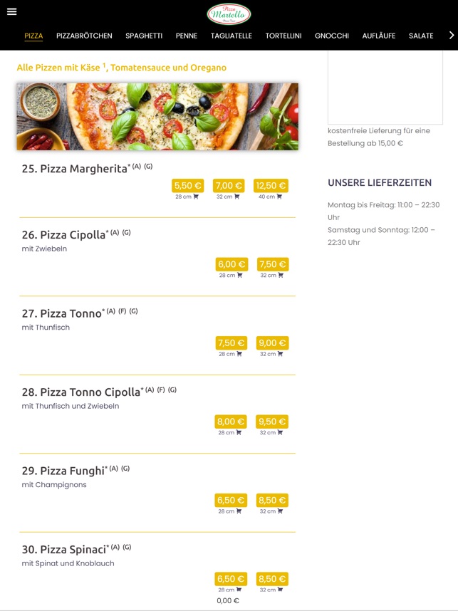 Pizza Martello im App Store
