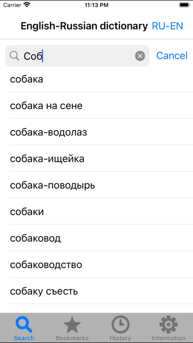 Big English-Russian dictionary Screenshot