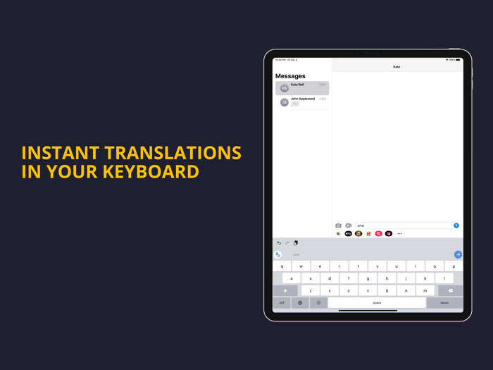 Our translator and keyboard
