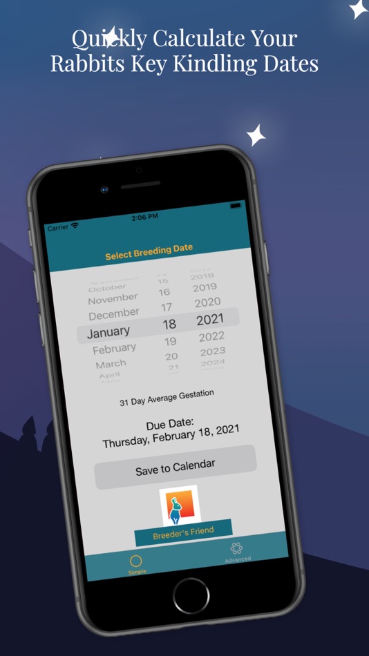 #1. Rabbit Due Date Calculator (iOS) 由: Michael Froseth Jr