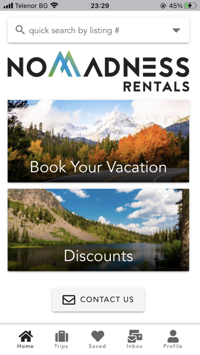 Nomadness Vacation Rentals Screenshot