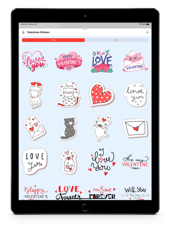 Screenshot #6 pour Valentines - GIFs & Stickers