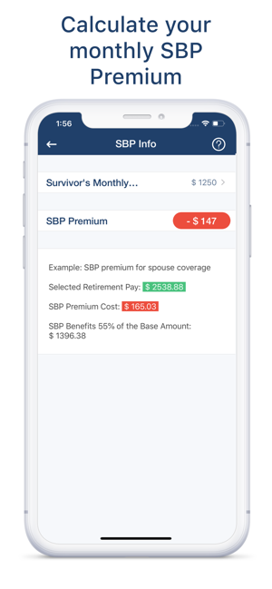 ‎Military Retire Pay Screenshot