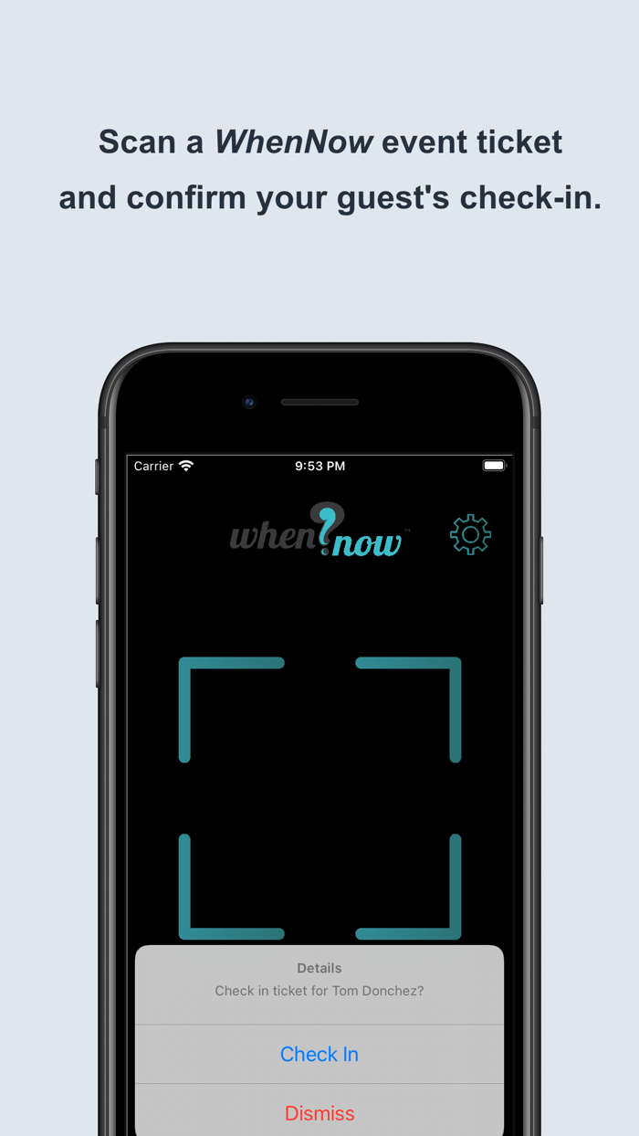 WhenNow Ticket Scanner