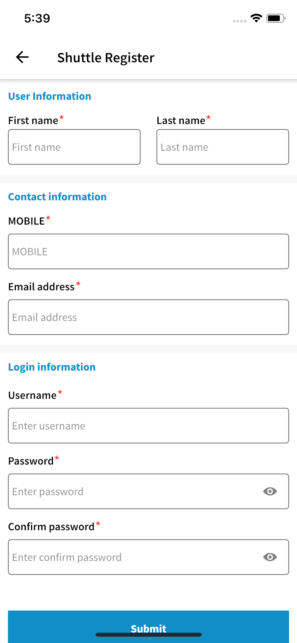 MyShuttle App