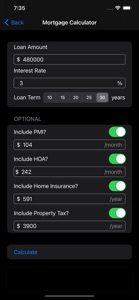 Mortgage Calculators App screenshot #1 for iPhone