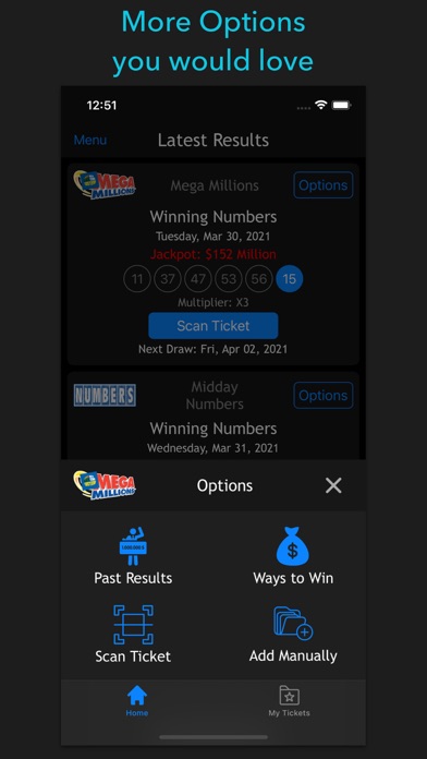 New York Lottery Scan & Result Screenshot