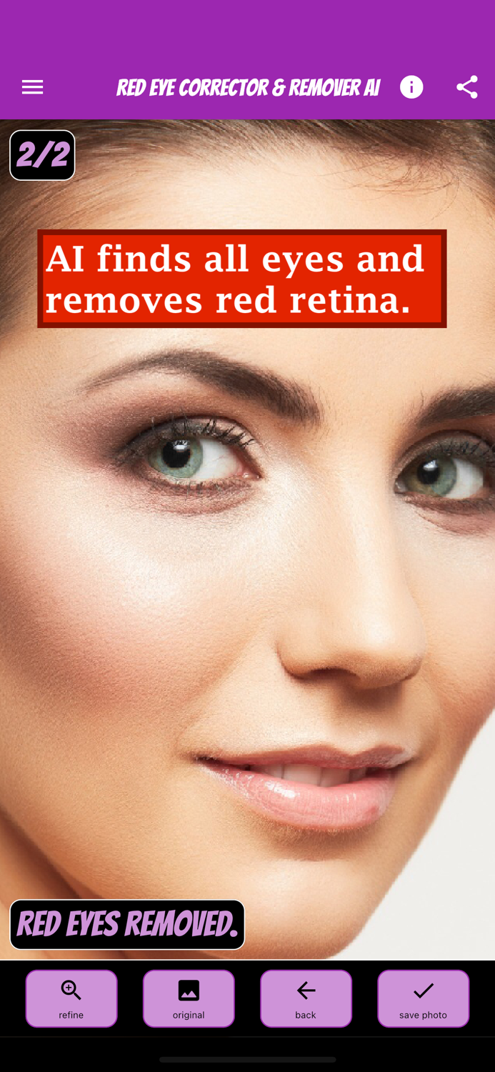 Red Eye Corrector and Remover AI