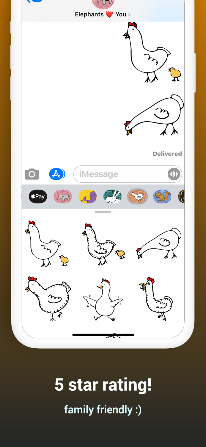 Happy Chickens Stickers