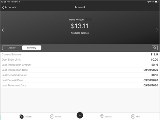 Centennial Bank Cash Mgmt iPad screenshot 4 - Finance app
