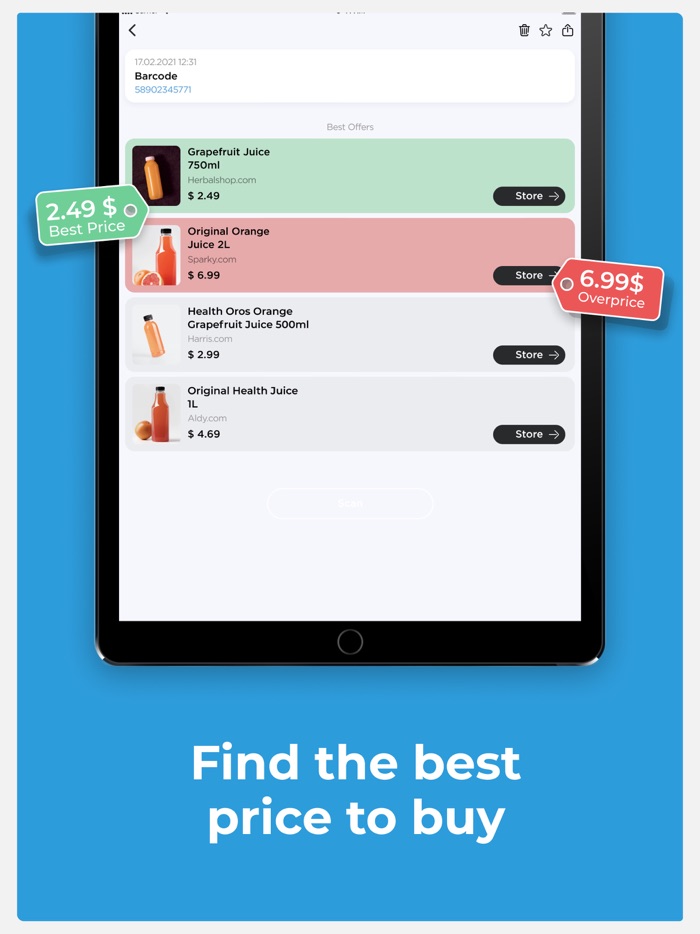 Priscan price check  QR scan