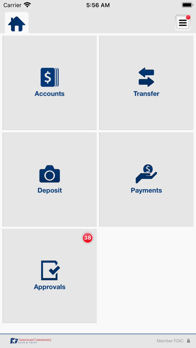 American Community Bank Biz Screenshot