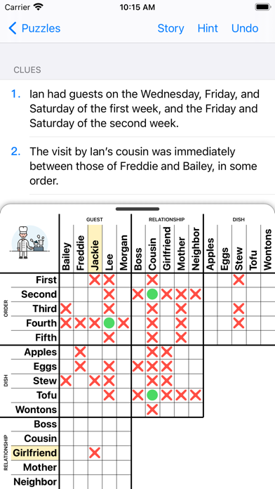 Hard Penny Dell Logic Puzzles Screenshot