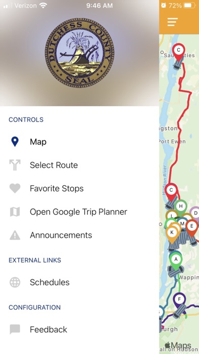 Dutchess County Public Transit Screenshot