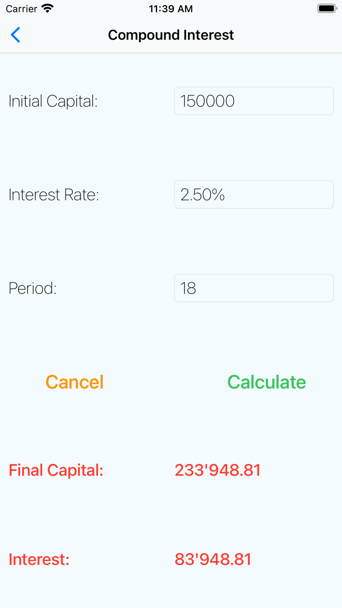 Financial Mathematics Calc