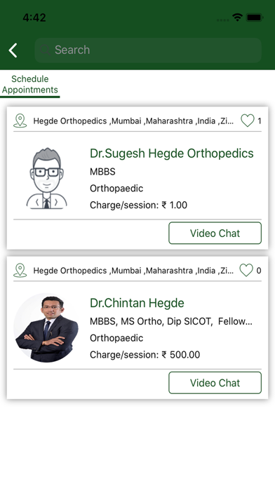 Hegde Orthopedics Screenshot